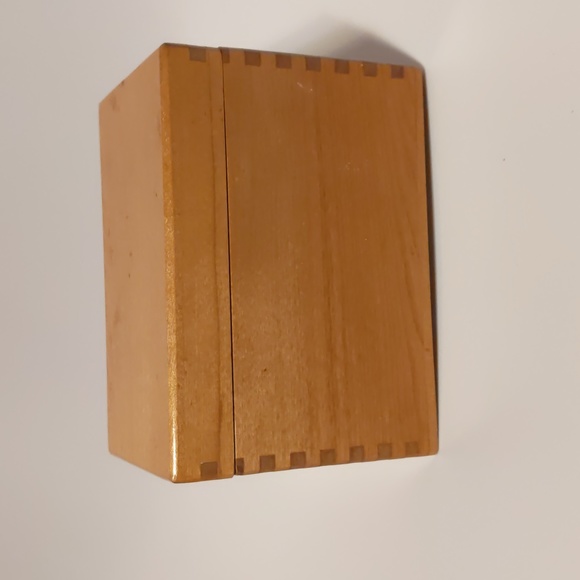 The Redbird Line Canister Recipe Box VTG Japanese Wood Box - Picture 3 of 9